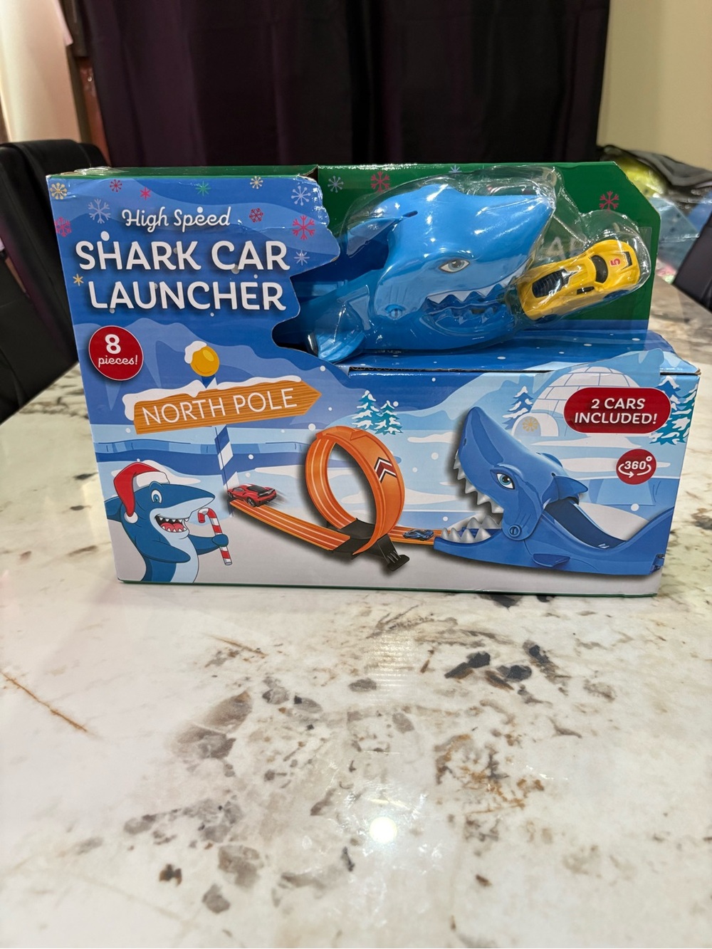 Shark Car Launcher Playset - Blue & Yellow - Kids Cars & Vehicles
